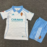 2025-26 Zaragoza Home Kids Soccer Jersey