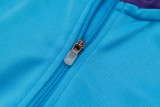 2025-26 RMA Light blue Kids Half Pull Tracksuit #E2519(童装)(半拉链)