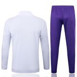 2025-26 RMA White Kids Half Pull Tracksuit #E2517(童装)(半拉链)