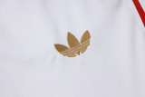 2025-26 Bayern White Kids Half Pull Tracksuit #E2526(童装)(半拉链)