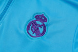 2025-26 RMA Light blue Kids Half Pull Tracksuit #E2519(童装)(半拉链)