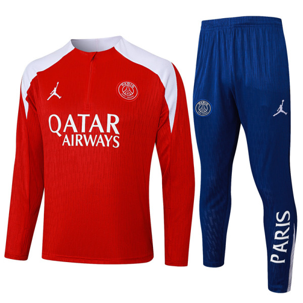 2025-26 PSG Jordan Red Half Pull Tracksuit #B2516(半拉链)