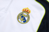 2025-26 RMA White Kids Half Pull Tracksuit #E2572(童装)(半拉链)
