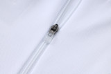 2025-26 Man Utd White Kids Half Pull Tracksuit #E2553(童装)(半拉链)