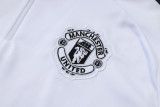 2025-26 Man Utd White Kids Half Pull Tracksuit #E2553(童装)(半拉链)