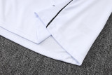 2025-26 Man Utd White Kids Half Pull Tracksuit #E2553(童装)(半拉链)