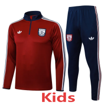 2025-26 ARS Jujube red Kids Half Pull Tracksuit #E2560(童装)(半拉链)