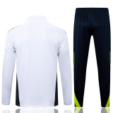 2025-26 RMA White Kids Half Pull Tracksuit #E2572(童装)(半拉链)