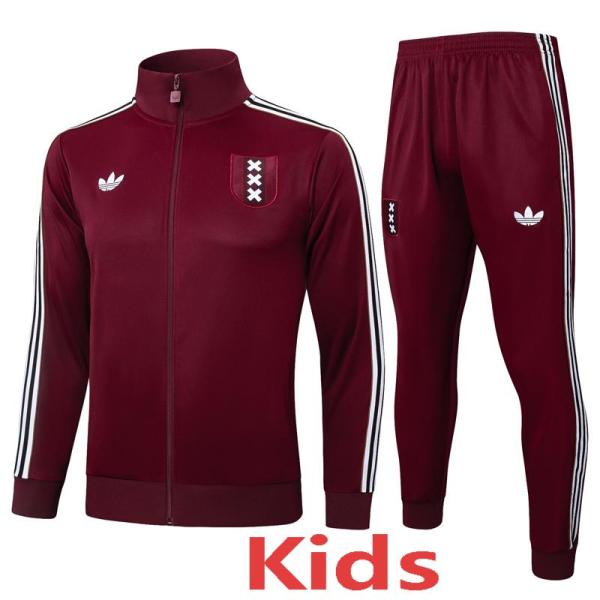2025-26 Ajax Jujube red Kids Jacket Tracksuit #E2538(童装)