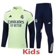 2025-26 RMA Light green Kids Half Pull Tracksuit #E2567(童装)(半拉链)