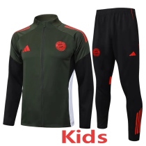 2025-26 Bayern Dark green Kids Jacket Tracksuit #E2540(童装)