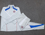 2025-26 Bayern Light gray Kids Half Pull Tracksuit #E2582(童装)(半拉链)