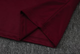 2025-26 Ajax Jujube red Kids Half Pull Tracksuit #E2598(童装)(半拉链)