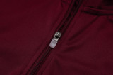 2025-26 Ajax Jujube red Kids Half Pull Tracksuit #E2598(童装)(半拉链)