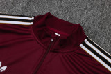 2025-26 Ajax Jujube red Kids Half Pull Tracksuit #E2598(童装)(半拉链)