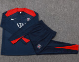 2025-26 PSG Royal blue Kids Half Pull Tracksuit #E2575(童装)(半拉链)