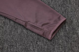 2025-26 Man Utd Grey purple Kids Half Pull Tracksuit #E2589(童装)(半拉链)