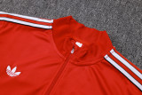2025-26 Man Utd Red Kids Half Pull Tracksuit #E2596(童装)(半拉链)