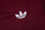 2025-26 Ajax Jujube red Kids Half Pull Tracksuit #E2598(童装)(半拉链)