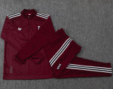 2025-26 Ajax Jujube red Kids Half Pull Tracksuit #E2598(童装)(半拉链)