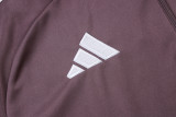 2025-26 Man Utd Grey purple Kids Half Pull Tracksuit #E2589(童装)(半拉链)