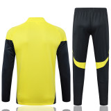 2025-26 RMA Yellow Kids Half Pull Tracksuit #E25114(童装)(半拉链)