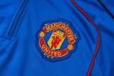 2025-26 Man Utd Fancy blue Kids Half Pull Tracksuit #E25102(童装)(半拉链)