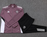 2025-26 Man Utd Grey purple Kids Jacket Tracksuit #E2581(童装)