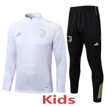 2025-26 JUV White Kids Half Pull Tracksuit #E25117(童装)(半拉链)
