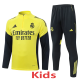 2025-26 RMA Yellow Kids Half Pull Tracksuit #E25114(童装)(半拉链)