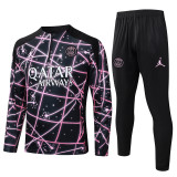 2025-26 PSG Jordan Black Purple Half Pull Tracksuit #B2565(半拉链)