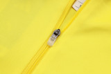 2025-26 RMA Yellow Kids Half Pull Tracksuit #E25114(童装)(半拉链)