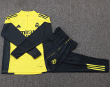 2025-26 RMA Yellow Kids Half Pull Tracksuit #E25114(童装)(半拉链)