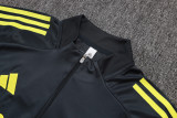 2025-26 RMA Dark gray Half Pull Tracksuit #B2563(半拉链)