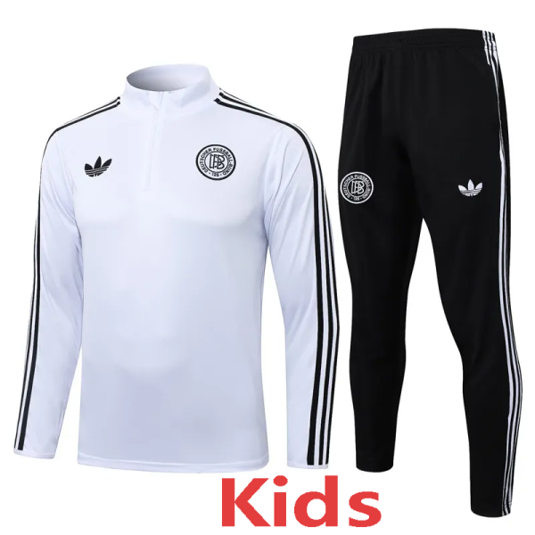 2025-26 Germany White Kids Half Pull Tracksuit #E25115(童装)(半拉链)