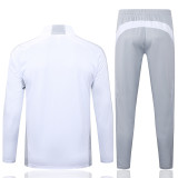 2025-26 RMA White grey Kids Half Pull Tracksuit #E25106(童装)(半拉链)