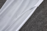 2025-26 RMA White grey Kids Half Pull Tracksuit #E25106(童装)(半拉链)