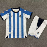 2025-26 Real Sociedad Home Kids Soccer Jersey