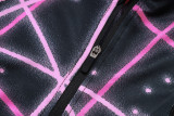 2025-26 PSG Jordan Black Purple Half Pull Tracksuit #B2565(半拉链)