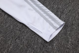 2025-26 RMA White grey Kids Half Pull Tracksuit #E25106(童装)(半拉链)