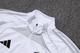 2025-26 RMA White grey Kids Half Pull Tracksuit #E25106(童装)(半拉链)