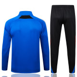 2025-26 Man Utd Fancy blue Kids Half Pull Tracksuit #E25102(童装)(半拉链)
