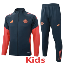 2025-26 Bayern Dark gray Kids Jacket Tracksuit #E25107(童装)