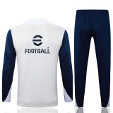 2025-26 INT White Kids Half Pull Tracksuit #E25108(童装)(半拉链)