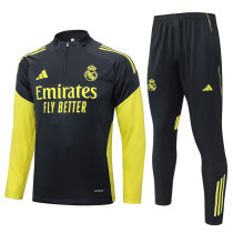 2025-26 RMA Dark gray Half Pull Tracksuit #B2563(半拉链)