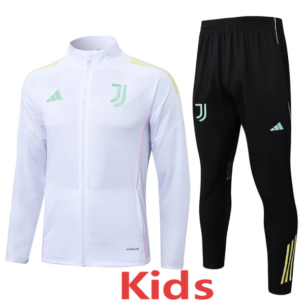 2025-26 JUV White Kids Jacket Tracksuit #E25118(童装)