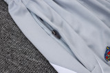 2025-26 RMA White grey Kids Half Pull Tracksuit #E25106(童装)(半拉链)