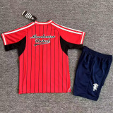 2025-26 Man Utd Red Casual Edition Kids Baseball Jersey