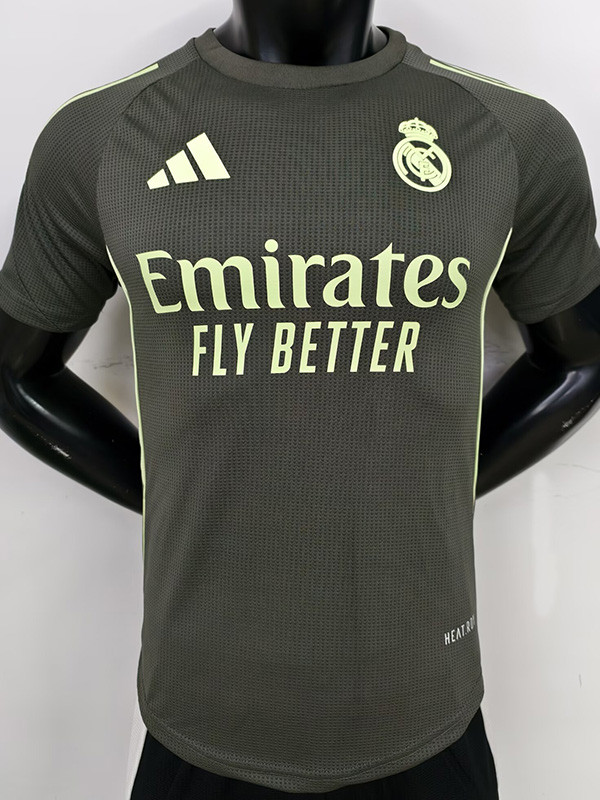 2025-26 RMA Grey Player Version Training Shirts