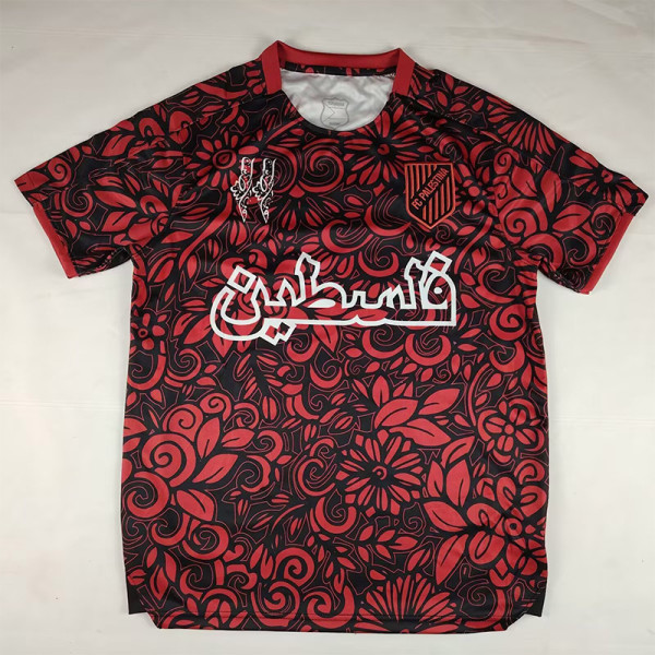 2025-26 Palestina FC Red Black Training shirts (阿拉伯文)